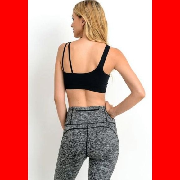 Contrast Strap Seamless Sports Bra - Picture 2 of 4